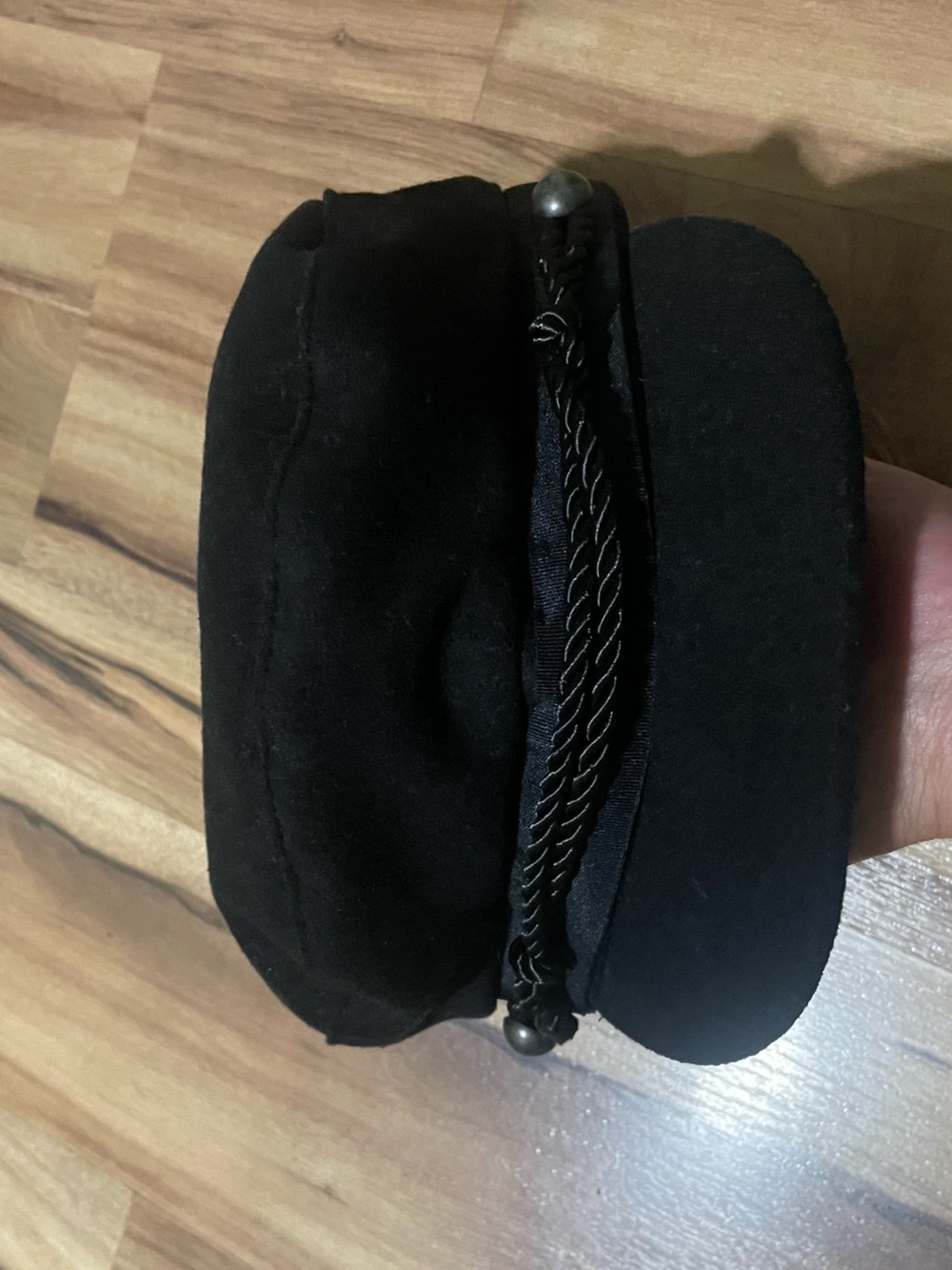 AE Women's Black Baker Boy Newsboy Cabbie Hat OS Burlesque